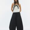 Pantalones anchos de popelín