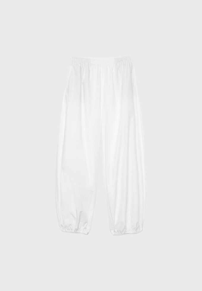 Pantalones anchos de popelín