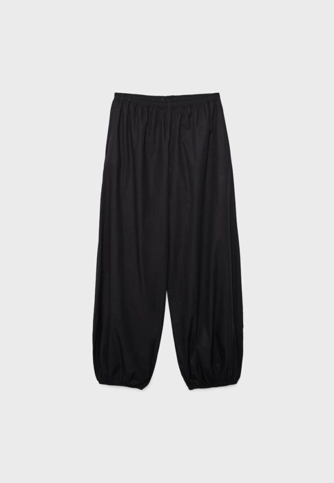 Pantalones anchos de popelín