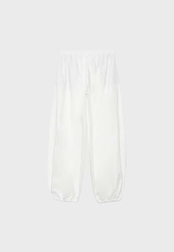 Pantalones anchos de popelín