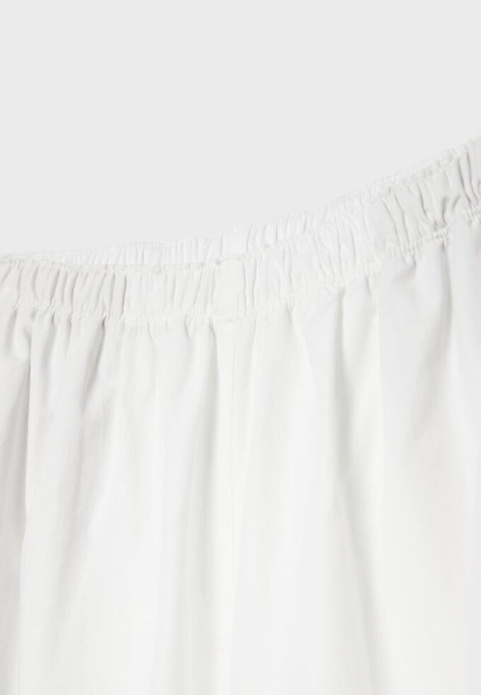 Pantalones anchos de popelín