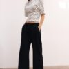Pantalones con cordón efecto lino Pantalones con cordón efecto lino