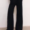 Pantalones con cordón efecto lino Pantalones con cordón efecto lino