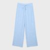 Pantalones con efecto lino y hilos metálicos fluidos Pantalones con efecto lino y hilos metálicos fluidos