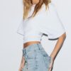 Pantalones cortos de mezclilla con dobladillo Pantalones cortos de mezclilla con dobladillo