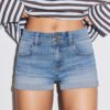 Pantalones cortos de mezclilla con dobladillo Pantalones cortos de mezclilla con dobladillo