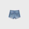 Pantalones cortos de mezclilla con dobladillo Pantalones cortos de mezclilla con dobladillo