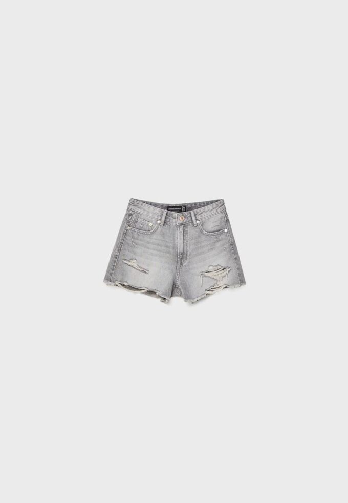 Pantalones cortos de mezclilla rasgada D75 Pantalones cortos de mezclilla rasgada D75