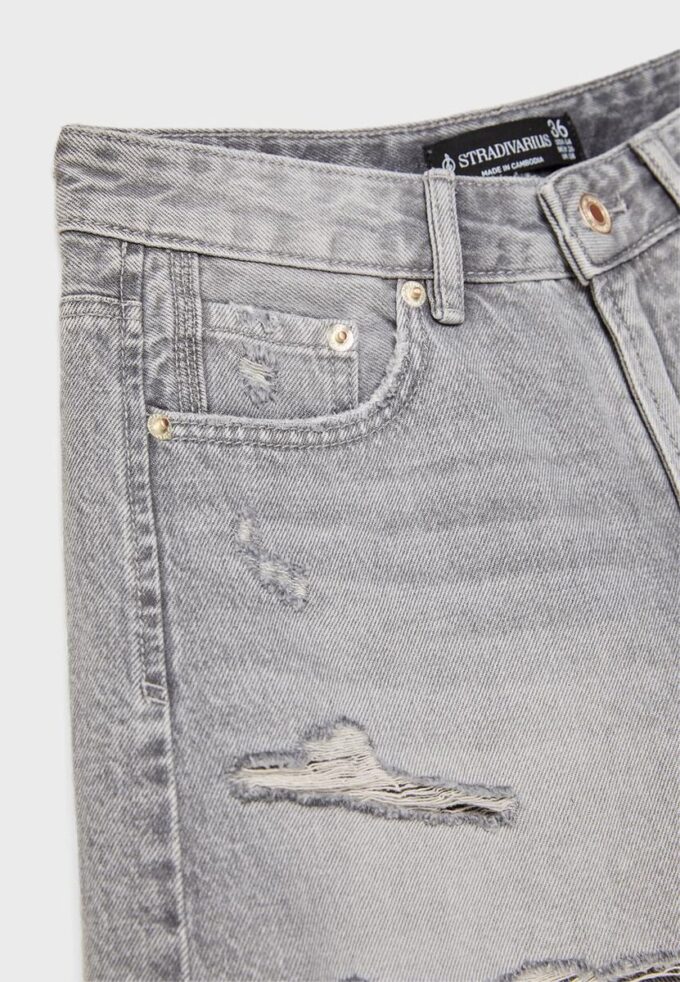 Pantalones cortos de mezclilla rasgada D75 Pantalones cortos de mezclilla rasgada D75