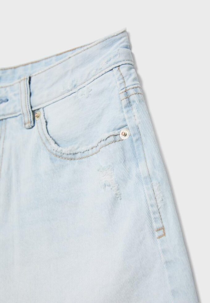 Pantalones cortos de mezclilla rasgada D75 Pantalones cortos de mezclilla rasgada D75