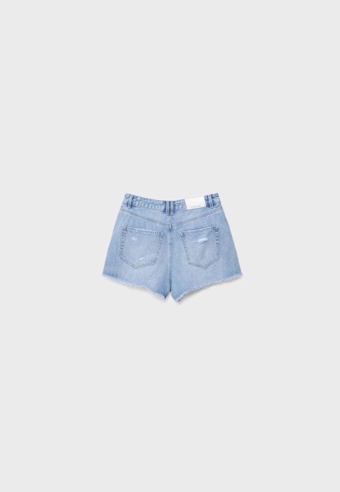 Pantalones cortos de mezclilla rasgada D75 Pantalones cortos de mezclilla rasgada D75