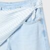 Pantalones culotte de mezclilla con detalle de pañuelo Pantalones culotte de mezclilla con detalle de pañuelo
