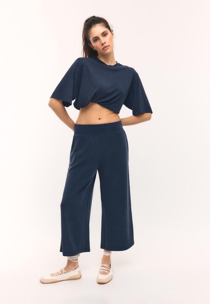 Pantalones culotte de tacto suave Pantalones culotte de tacto suave