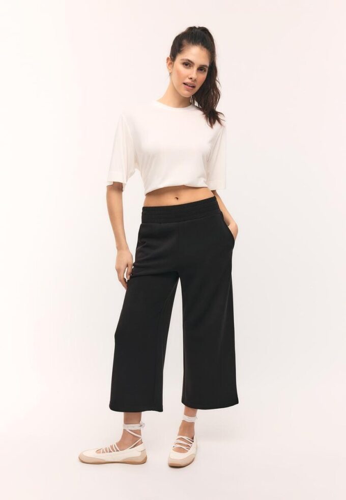 Pantalones culotte de tacto suave Pantalones culotte de tacto suave