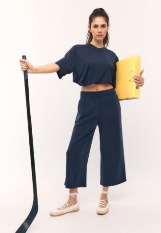 Pantalones culotte de tacto suave