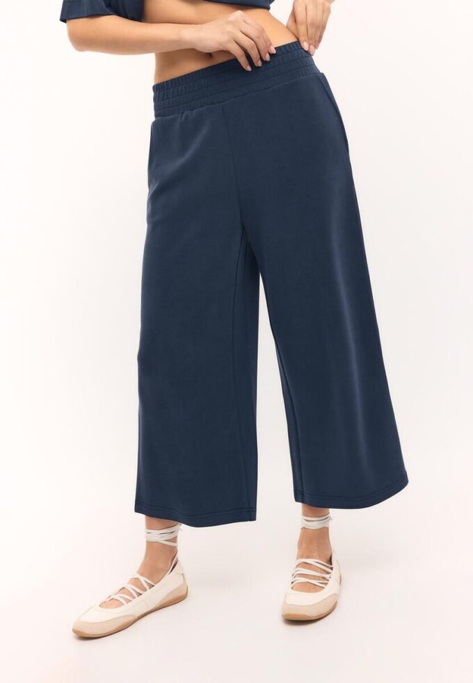 Pantalones culotte de tacto suave Pantalones culotte de tacto suave