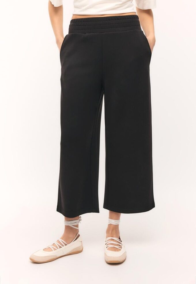 Pantalones culotte de tacto suave Pantalones culotte de tacto suave