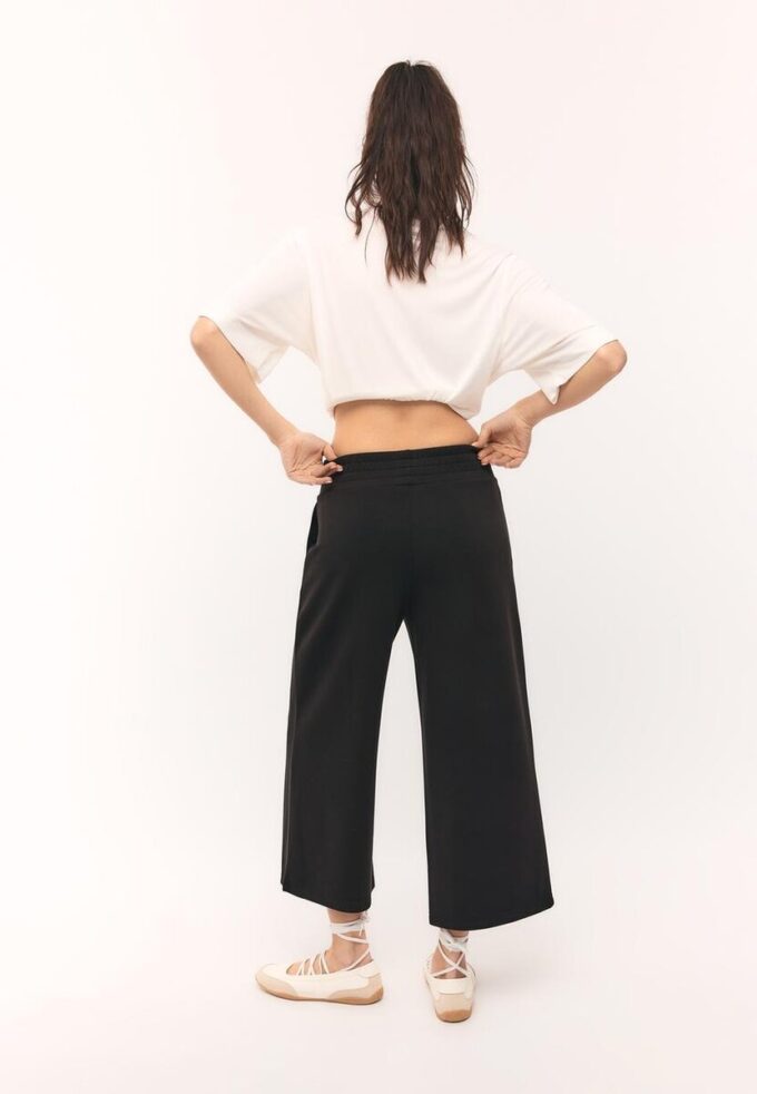 Pantalones culotte de tacto suave Pantalones culotte de tacto suave