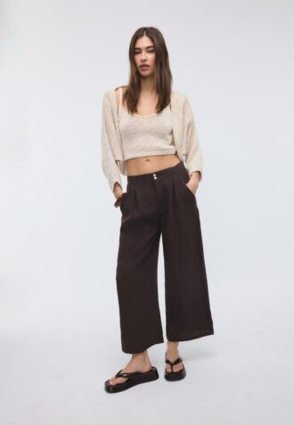 Pantalones culotte rústicos