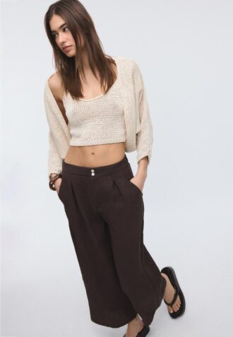 Pantalones culotte rústicos