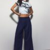 Pantalones de corte ancho con pinzas Pantalones de corte ancho con pinzas