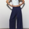 Pantalones de corte ancho con pinzas Pantalones de corte ancho con pinzas