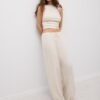 Pantalones de corte recto con efecto arrugado Pantalones de corte recto con efecto arrugado