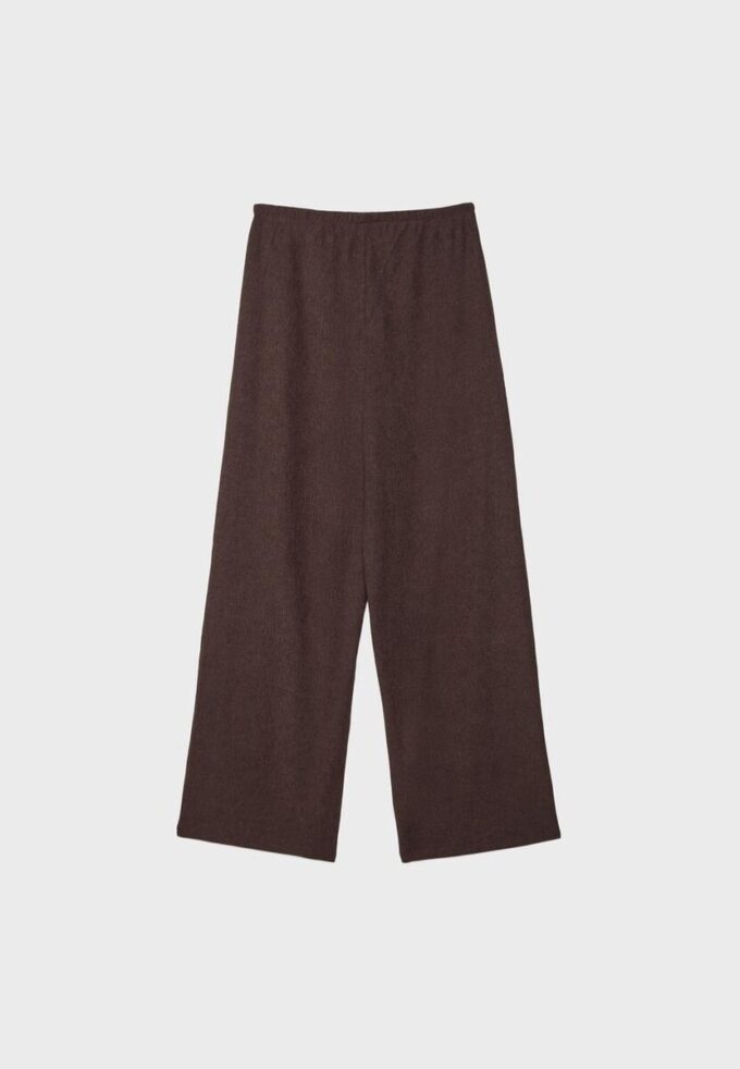 Pantalones de corte recto con efecto arrugado Pantalones de corte recto con efecto arrugado