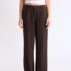 Pantalones de corte recto con efecto lino Pantalones de corte recto con efecto lino