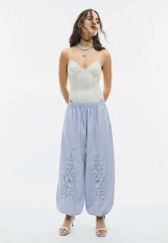 Pantalones de globo bordados