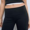 Pantalones de malla con cintura plegable Pantalones de malla con cintura plegable