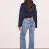 Pantalones de mezclilla de tiro bajo con bajo acampanado Pantalones de mezclilla de tiro bajo con bajo acampanado