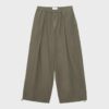 Pantalones de popelín de corte acampanado con topes Pantalones de popelín de corte acampanado con topes