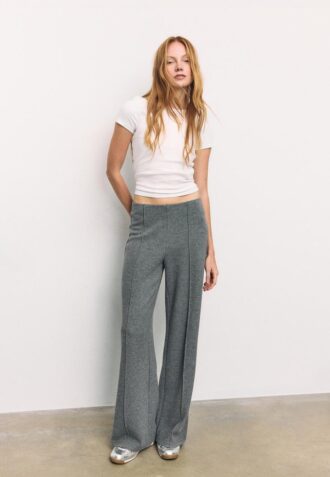 Pantalones de punto con detalle de costura