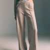 Pantalones de punto con detalle de costura Pantalones de punto con detalle de costura