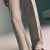 Pantalones de punto con detalle de costura Pantalones de punto con detalle de costura