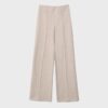Pantalones de punto con detalle de costura Pantalones de punto con detalle de costura
