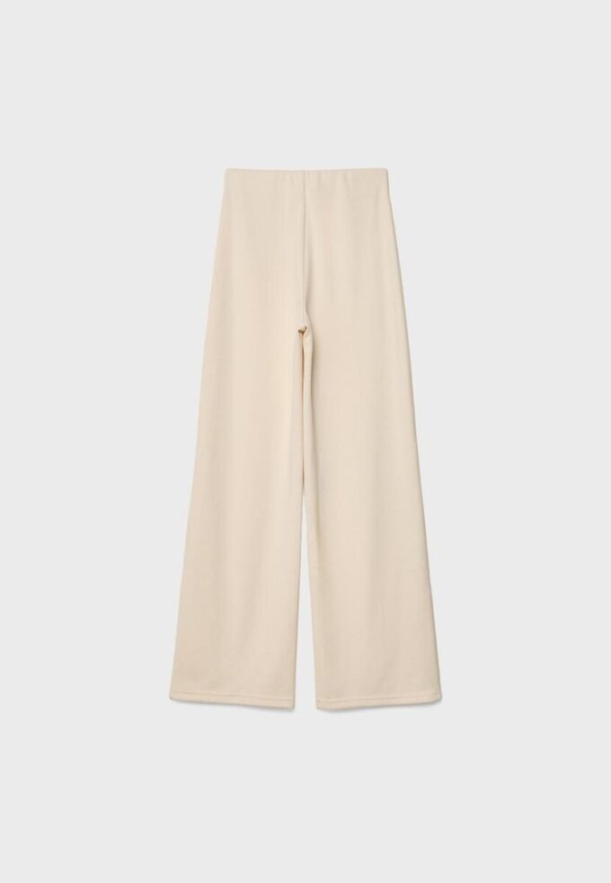 Pantalones de punto con detalle de costura Pantalones de punto con detalle de costura