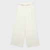 Pantalones de satén con detalle de cadena Pantalones de satén con detalle de cadena
