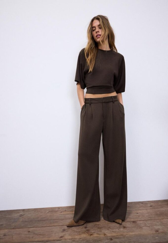 Pantalones de vestir de tacto suave Pantalones de vestir de tacto suave