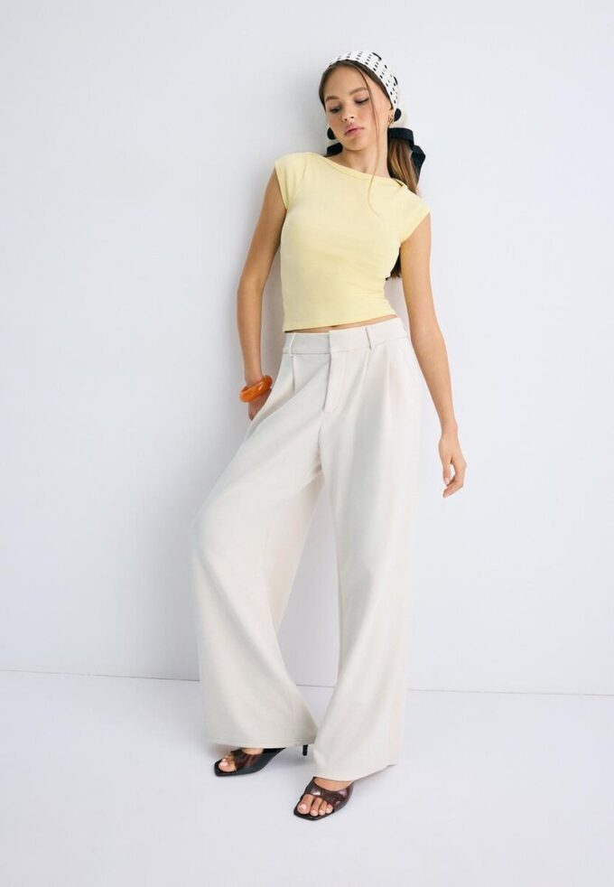 Pantalones de vestir de tacto suave Pantalones de vestir de tacto suave