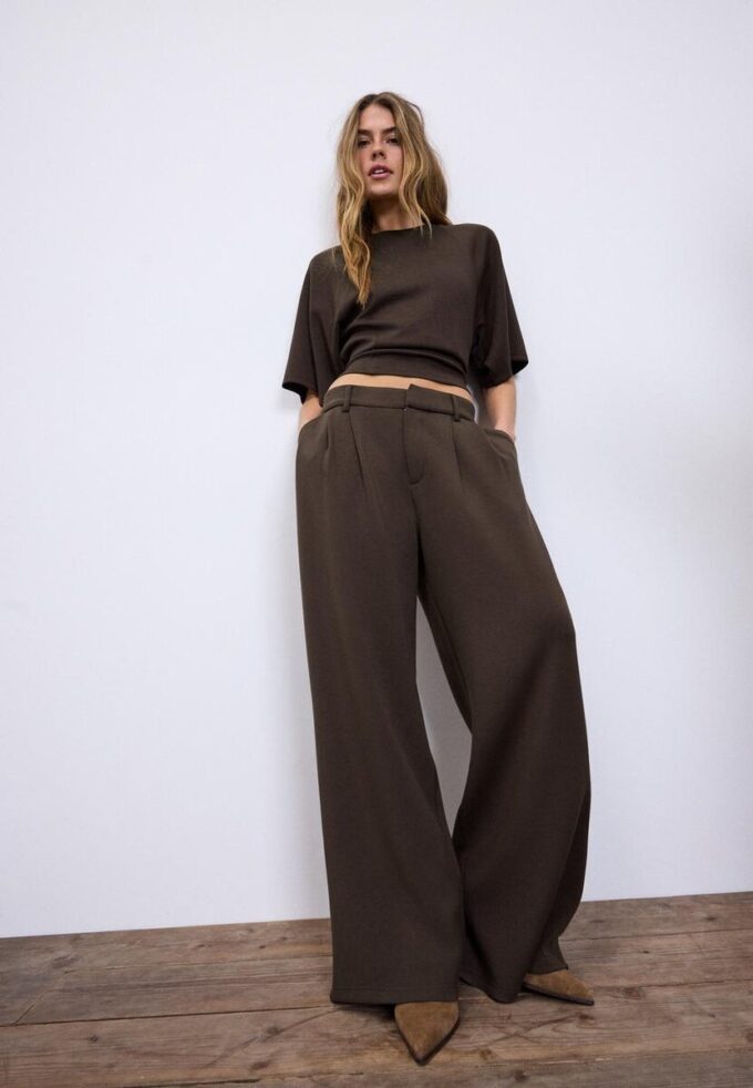 Pantalones de vestir de tacto suave Pantalones de vestir de tacto suave