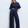 Pantalones de vestir de tacto suave Pantalones de vestir de tacto suave