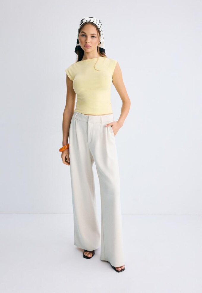 Pantalones de vestir de tacto suave Pantalones de vestir de tacto suave