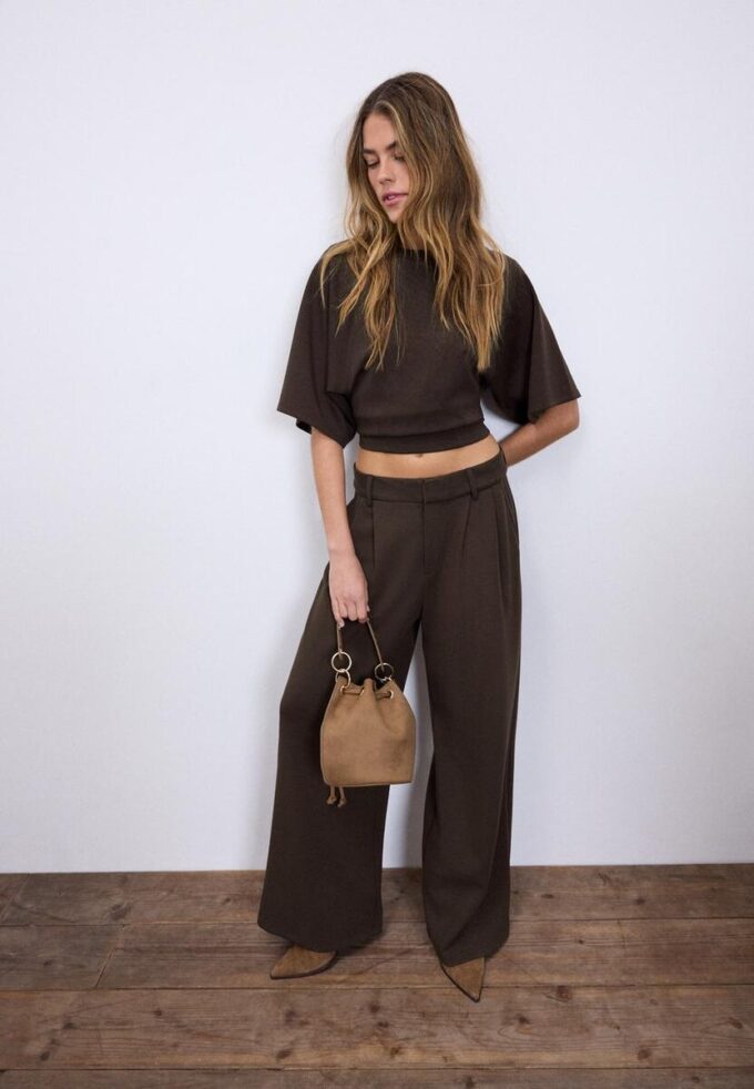 Pantalones de vestir de tacto suave Pantalones de vestir de tacto suave