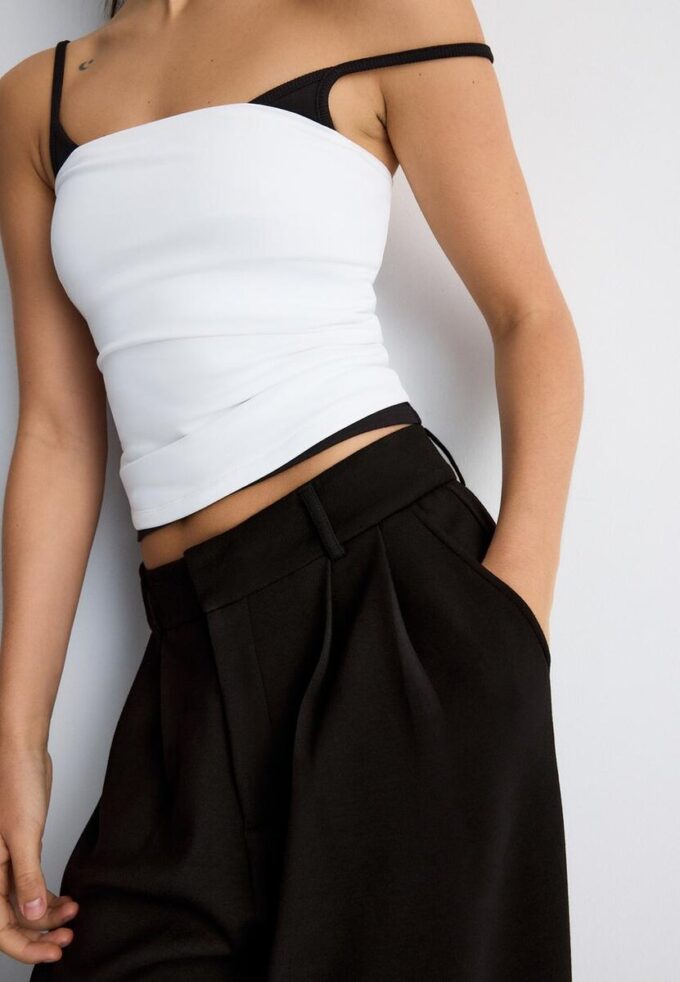 Pantalones de vestir de tacto suave Pantalones de vestir de tacto suave