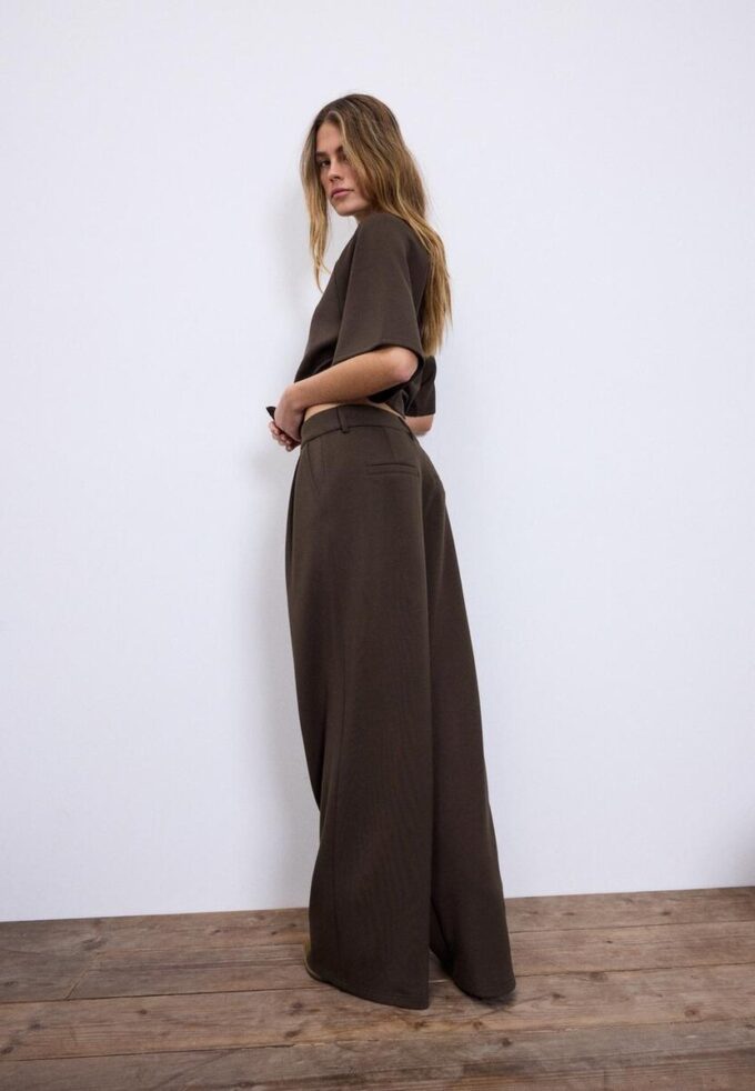 Pantalones de vestir de tacto suave Pantalones de vestir de tacto suave