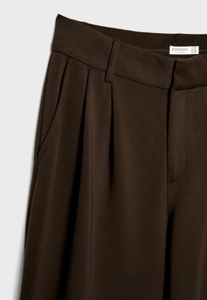 Pantalones de vestir de tacto suave Pantalones de vestir de tacto suave