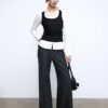 Pantalones elegantes de corte holgado Pantalones elegantes de corte holgado