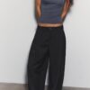 Pantalones elegantes de corte recto con pinzas